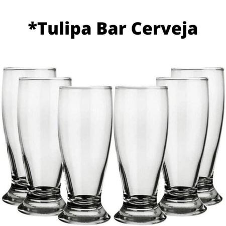 Imagem de 48 Copos Taça Tulipa Chopp Cerveja 350ml Vidro Transparente