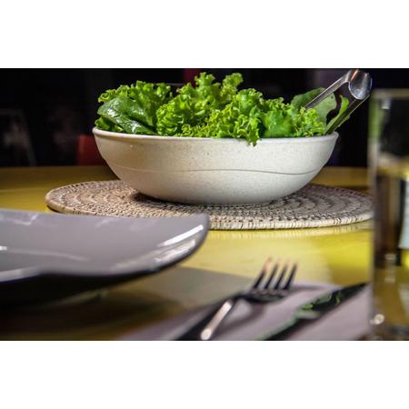 4un Saladeira redonda 25cm Tigela 2,4 Litros Bege - Evo Imagem de 4un Saladeira redonda 25cm Tigela 2,4 Litros Bege