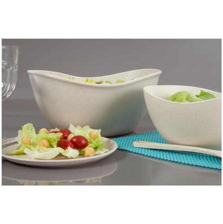 Imagem de 4un Tigela saladeira bowl oval servir 1,9lt bege