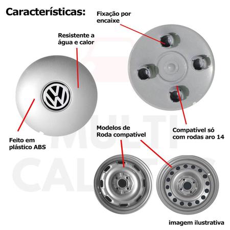 Jogo 4 Calota Centro Roda VW Parati Club P/ Roda de ferro Coquinho - GFM -  CALOTINHA - Calota de Carro - Magazine Luiza