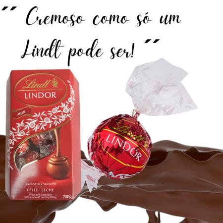 Imagem de 4x Cornet Trufas Chocolate Lindt Lindor Ao Leite 200g