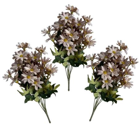 Imagem de 5 Buquês Flor do Campo Flores Artificiais para Decoração Lindas Prontas para Uso Duráveis