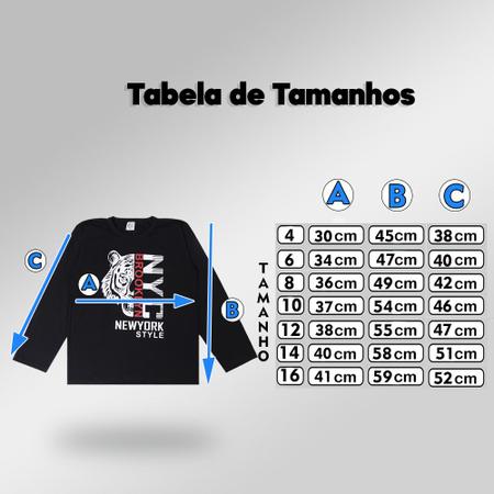 Imagem de 5 Camisetas Infantil Infanto-juvenil De Algodão Manga Longa masculino de Inverno