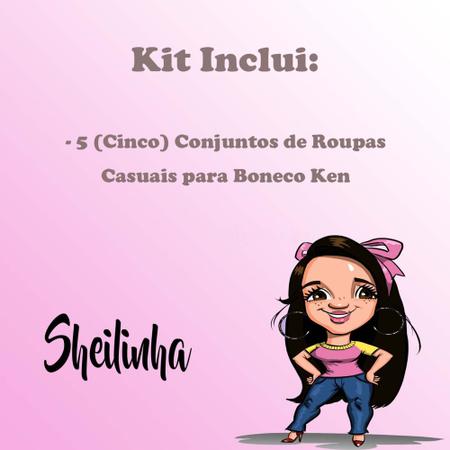 Kit 5 Looks, Roupinhas Sortidas Para Barbie - Rose Roupas De Bonecas - Roupa  de Boneca - Magazine Luiza