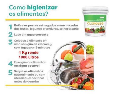 Imagem de 5 Kg Sanitizante Germicida Frutas Verduras - Rende 5000 Lts - Silver Chemical