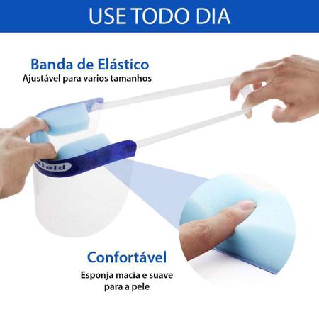 Imagem de 5 Máscaras para Proteção Face Shield Transparente p Rosto