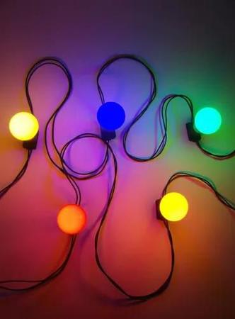 Imagem de 5 Metros Varal Luzes Festão E27 Com Lâmpadas Led 7w Colorida