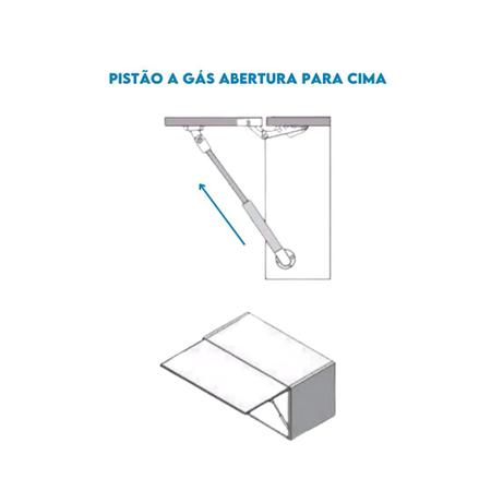 Imagem de 5 Pistão a Gás 60n Para Armários e Móveis Amortecedor Cinza