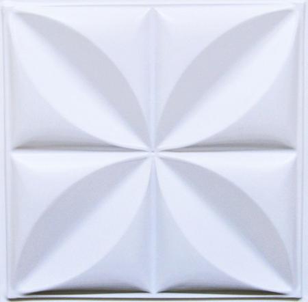 Imagem de 5 Placas 3d Branco Fosco Adesiva 50 X 50 Parede/teto