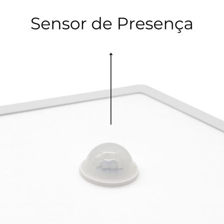 Imagem de 5 Plafon Luminaria Led Com Sensor Presença Embutir 18w 20x20