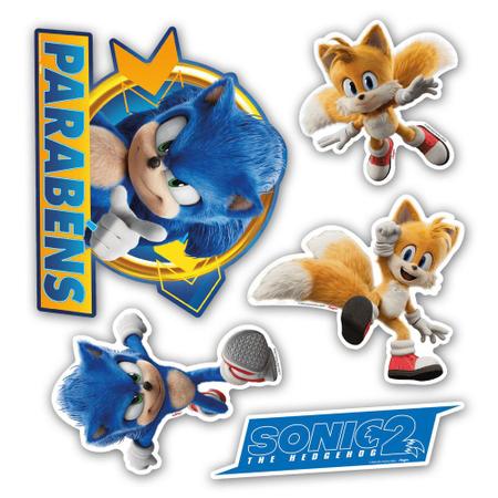 Topo de Bolo para Imprimir SONIC