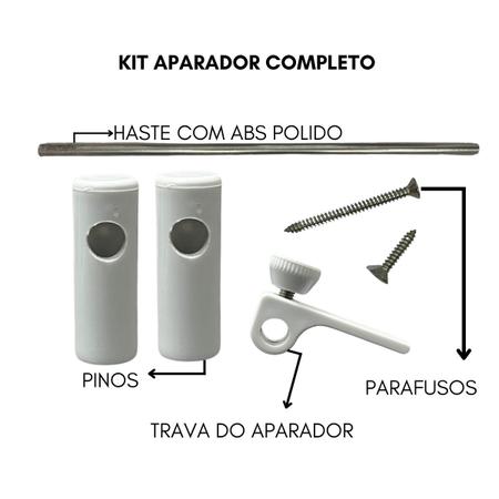 Imagem de 5 Unidades Kit Aparadores Com Haste de Inox para Sacadas