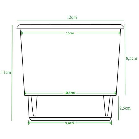 Imagem de 5 Vaso Raiz Auto Irrigável 12x11cm Autoirrigável Planta Flor