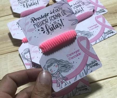 Imagem de 50 Card Com Xuxinha De Cabelo Mimo Cliente Outubro Rosa