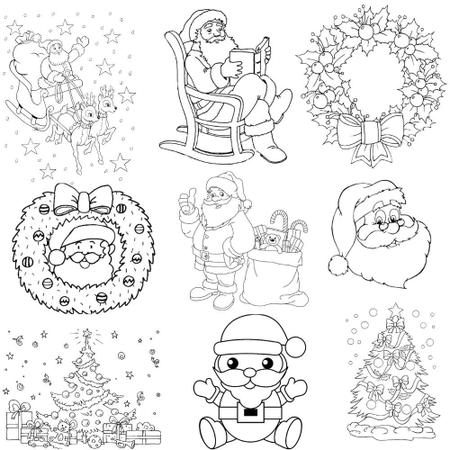 Papai Noel para Colorir - Desenhos de Natal para Imprimir e Pintar -  Brinquedos de Papel