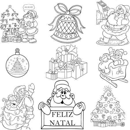 50 Desenhos para colorir De Natal Papai Noel - em folha A4 - Infinity  Brinquedos - Kit de Colorir - Magazine Luiza