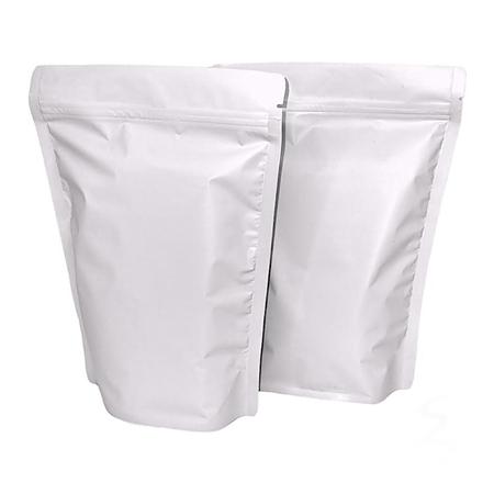 50 Embalagens Sacos Stand Up Pouch Branco Fosco Fecho Zip 17x23 - SANDRA EMBALAGENS Imagem de 50 Embalagens Sacos Stand Up Pouch Branco Fosco Fecho Zip 17x23