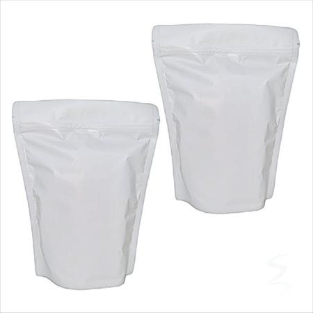 50 Embalagens Sacos Stand Up Pouch Branco Fosco Fecho Zip 17x23 - SANDRA EMBALAGENS Imagem de 50 Embalagens Sacos Stand Up Pouch Branco Fosco Fecho Zip 17x23