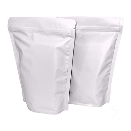 50 Embalagens Sacos Stand Up Pouch Branco Fosco Fecho Zip 17x23 - SANDRA EMBALAGENS Imagem de 50 Embalagens Sacos Stand Up Pouch Branco Fosco Fecho Zip 17x23