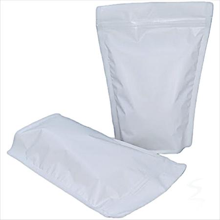 50 Embalagens Sacos Stand Up Pouch Branco Fosco Fecho Zip 17x23 - SANDRA EMBALAGENS Imagem de 50 Embalagens Sacos Stand Up Pouch Branco Fosco Fecho Zip 17x23