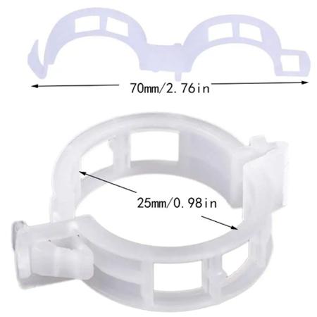 50 Grampos Clip Prendedor Amarra Plantas De Plástico Branco - stuff Imagem de 50 Grampos Clip Prendedor Amarra Plantas De Plástico Branco