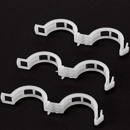 50 Grampos Clip Prendedor Amarra Plantas De Plástico Branco - stuff Imagem de 50 Grampos Clip Prendedor Amarra Plantas De Plástico Branco