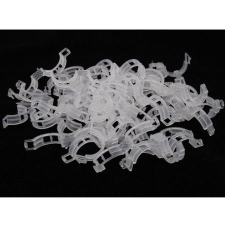 50 Grampos Clip Prendedor Amarra Plantas De Plástico Branco - stuff Imagem de 50 Grampos Clip Prendedor Amarra Plantas De Plástico Branco