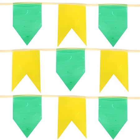 Imagem de 50 Metros Bandeirinha Verde Amarela Plástica Copa do Mundo