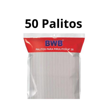 Imagem de 50 Palitos Grande Plástico Canudo 28cm para Topper de Bolo e Pirulitos Tubo Pet Bwb Transparente