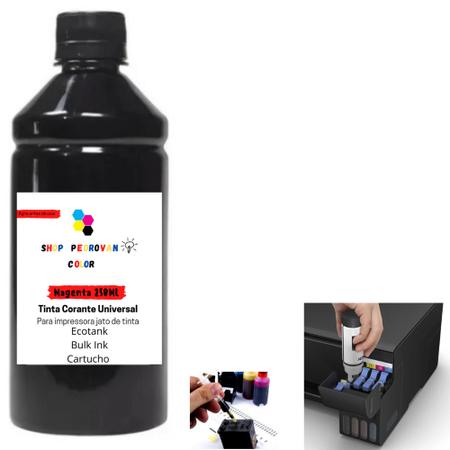 Imagem de 500 250 100 ml Tinta Universal compatível Epson HP etc... Canon lexmark Ecotank  Bulk ink cartuchos