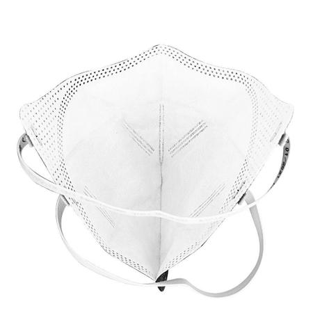 Imagem de 500 Máscaras Descartáveis 3M Dobrável PFF2(S) Branca com Clip Nasal e Elástico