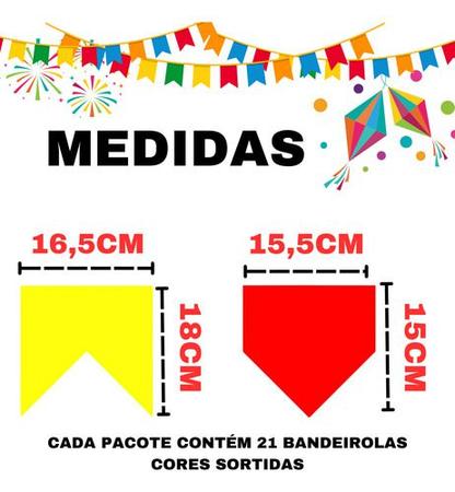 Imagem de 500 Metros Bandeirinha Bandeirola Festa Junina Plástico 