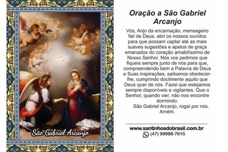 5000 Santinho São Gabriel Arcanjo (oração no verso) - 7x10 cm - Santinhos do Brasil Imagem de 5000 Santinho São Gabriel Arcanjo (oração no verso) - 7x10 cm