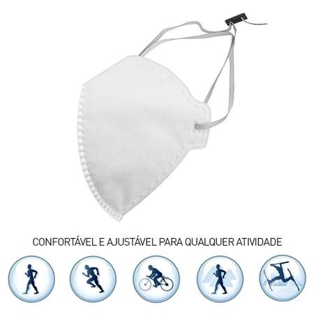 Imagem de 500Un Máscaras M.F.Q PFF2 Descartável Branca c Clip Nasal