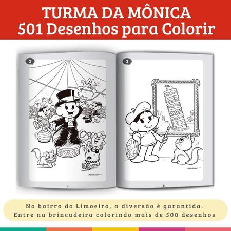 Livro 501 Desenhos Para Colorir Turma Da Mônica Culturama - 020070501