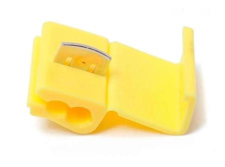 Imagem de 50pçs Conector Derivação Emenda Cabos Fios Amarelo 4 A 6mm