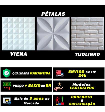 Imagem de 5m² Revestimento  3d  Pvc Pétalas 20 Placas 50x50cm 