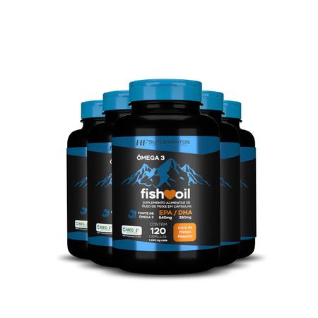 Imagem de 5x omega 3 fish oil meg 3 120 cps hf suplementos