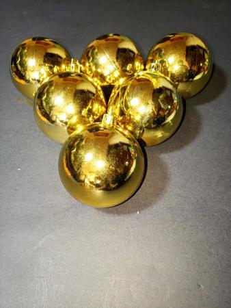 Imagem de 6 Bolas de Natal Lisas de 7 cm