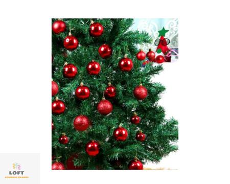 Enfeite de bolas de árvore de Natal, fácil de pendurar, cores mistas,  material PS Ornamento de bola de pendurar de Natal brilhante e bonito 74  peças decorações para baile (2 lâminas de