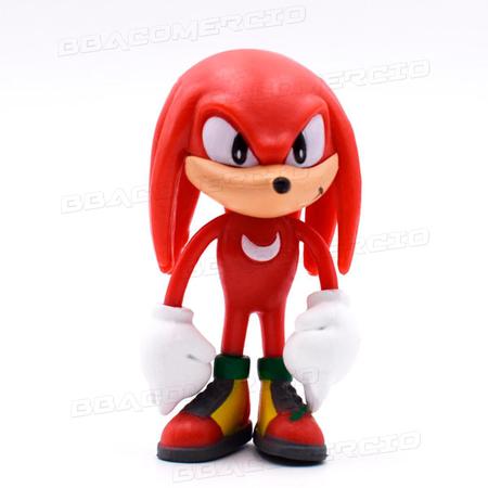 Kit Conjunto Brinquedo 3 Bonecos Metal, Super Sonic, Knuckles