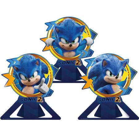 Festa Sonic - Display de Mesa - Faça em Casa 