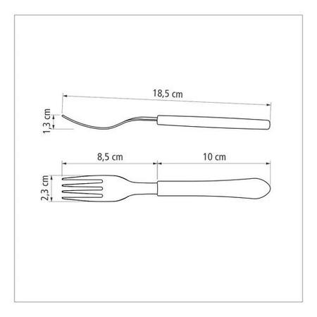 Imagem de 6 Garfo Tramontina De Mesa Aço Inox