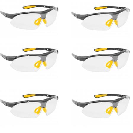 Imagem de 6 Óculos Protecao Seguranca EPI Boxer Incolor Vonder CA42892