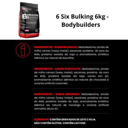 Imagem de 6 Six Bulking Gainers Protein 6kg   Bodybuilders