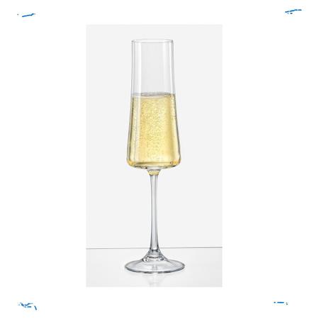 Imagem de 6 taças de cristal para champanhe bohemia xtra 210ml