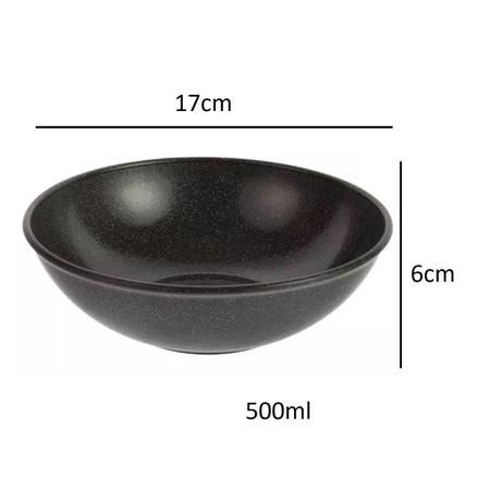 Imagem de 6 Tigelas Bowl 500ml Cumbuca Pote Sopas Caldo Sobremesa Açai