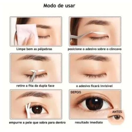 Imagem de 600 Adesivos Rolo Fita Para Levantar Pálpebras Caídas Makeup