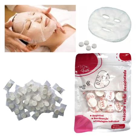60un Máscara Descartável Desidratada Limpeza Facial - Chic & Fun Imagem de 60un Máscara Descartável Desidratada Limpeza Facial