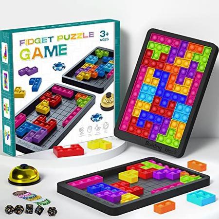 Puzzle Pop Game Fidget Jogos de Viagem 3-12 Brinquedos para adolescentes  para a idade Para 3 4 5 6 7 8 9 Meninas (azul)